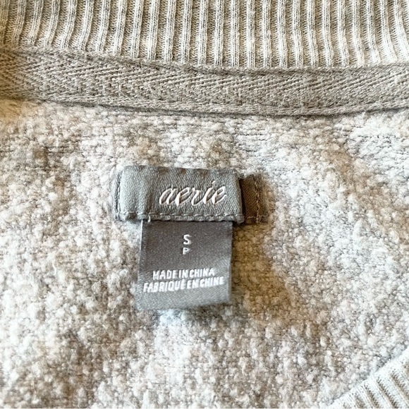 Aerie Grey Brown Camo Camouflage Lightweight Sweatshirt Small - Picture 5 of 8